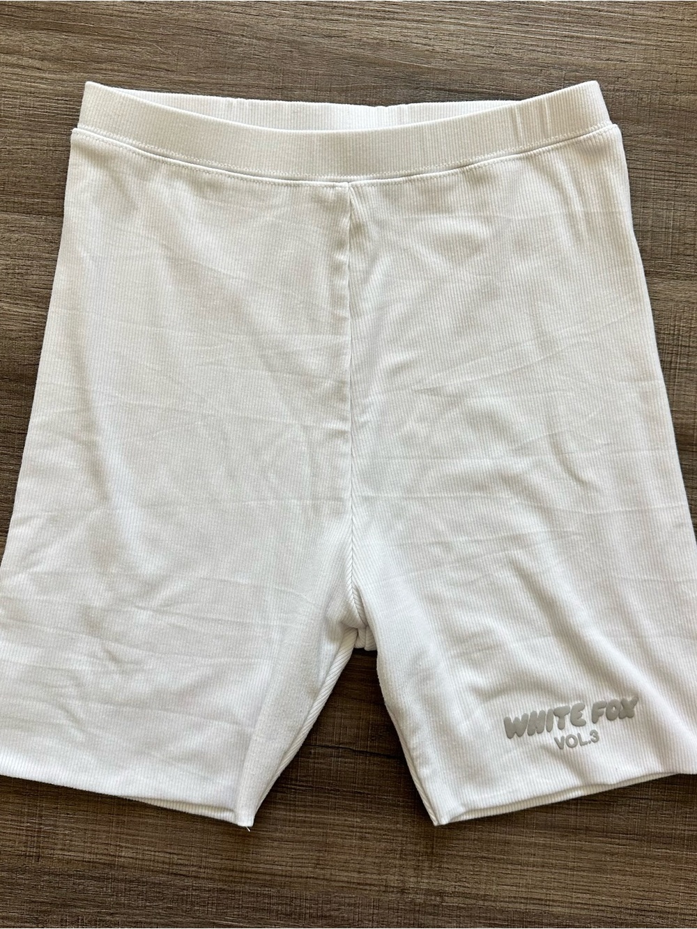 White Fox White Biker Shorts size small